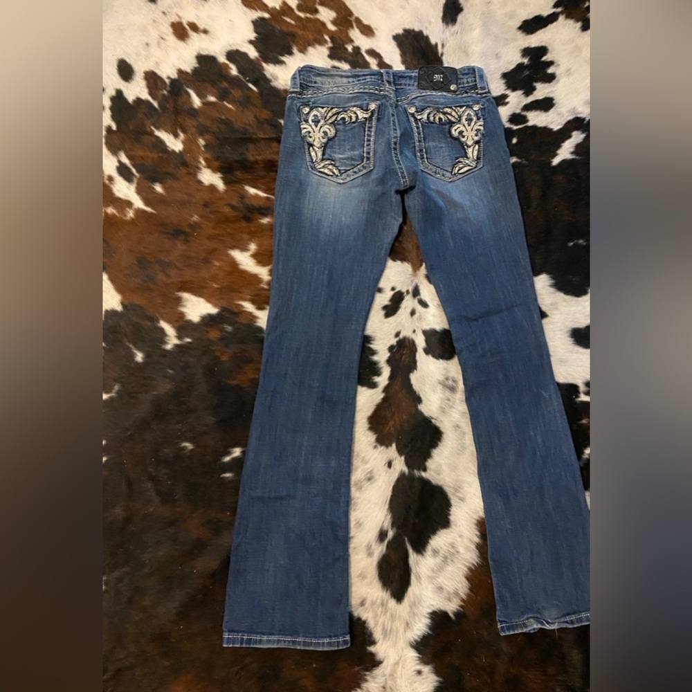 Miss me studded Women's Blue Embroidered Jeans 28 long
